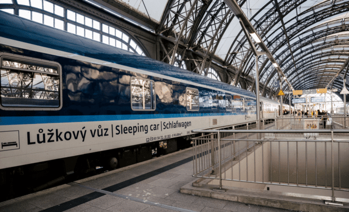 Vlak Cestování po Evropě Overnight