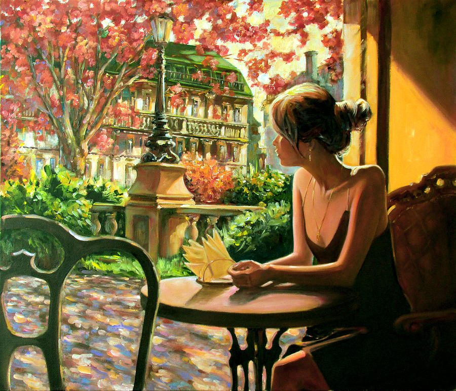 Traveling in Europe in spring illustration