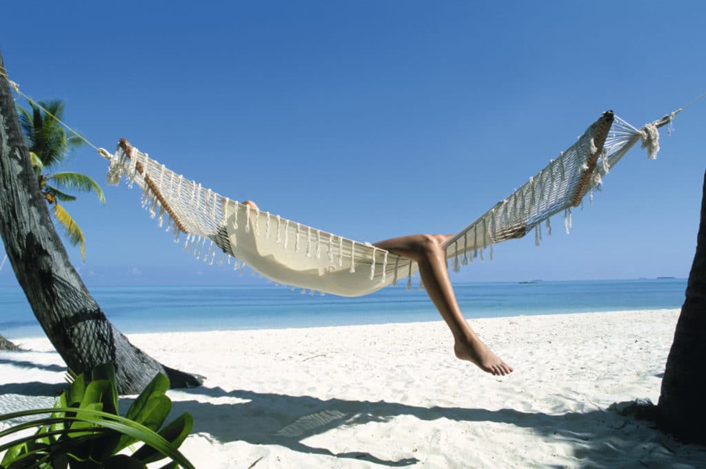 hammock lifestyle on the beach