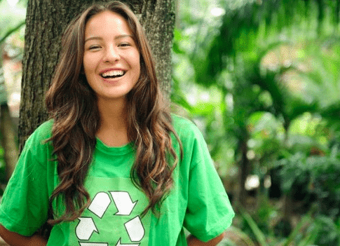 Volunteer in the forest
