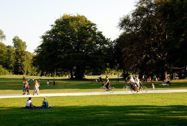 Gardens in Neukolln, Berlin Germany